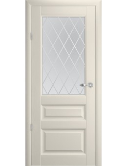 Межкомнатная дверь Эрмитаж-2 vinil ваниль стекло ромб
