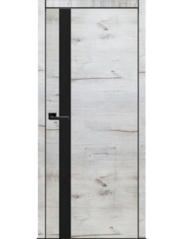 Межкомнатная дверь  LF01 Дуб артик черный лакобель