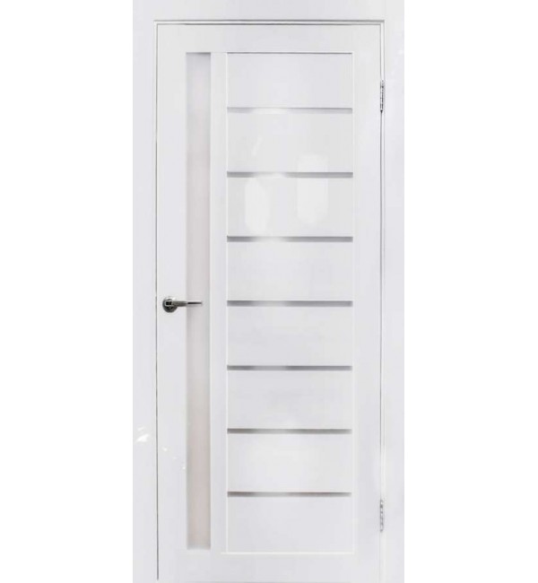 Межкомнатная дверь Вертикаль белый глянец