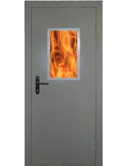 Противопожарная дверь ДПМО 01-60 RAL7035