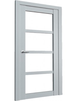 Межкомнатная дверь Вегас 2 (ясень белый, стекло белый сатин)