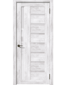 Межкомнатная дверь Вертикаль Ель альпийская, стекло мателюкс 
