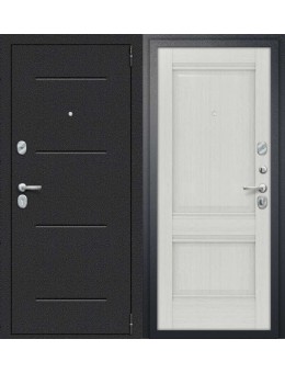Входная дверь Portika К42 букле черный/ бьянко