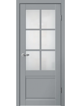  Межкомнатная дверь  Classic 4 ПО серый,матовое стекло