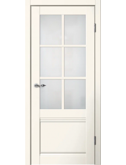  Межкомнатная дверь  Classic 4 ПО ваниль,матовое стекло
