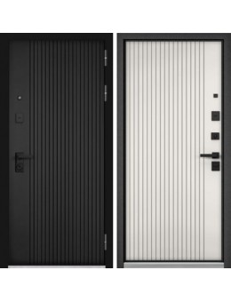 Входная дверь Бульдорс TRUST ECO PP Черный софт/белый матовый. 
