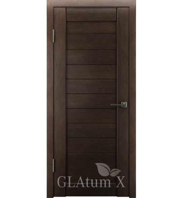 Межкомнатная дверь ВФД Greenline GLAtum X Модель Х 6 глухая Венге