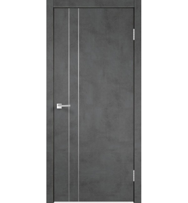 Межкомнатная дверь Velldoris TECHNO M2, Муар темно-серый, глухая