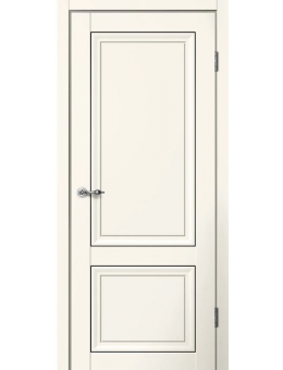 Межкомнатная дверь FlyDoors MONE M01 ваниль черный молдинг