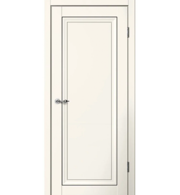 Межкомнатная дверь FlyDoors MONE M02 ваниль черный молдинг