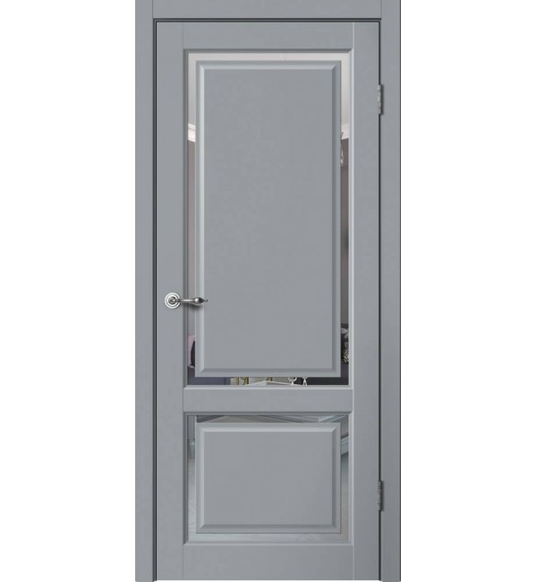 Межкомнатная дверь FlyDoors ESTETIC 02 ПГ серый зеркало