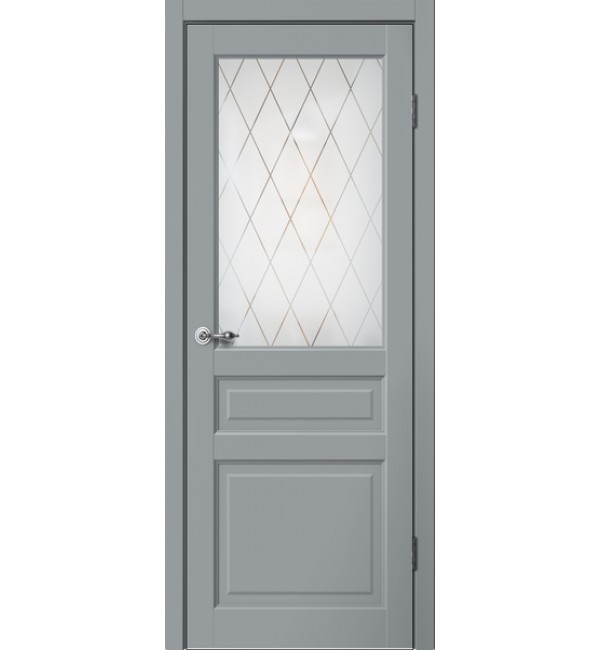Межкомнатная дверь FlyDoors Classic 3 ПО серый