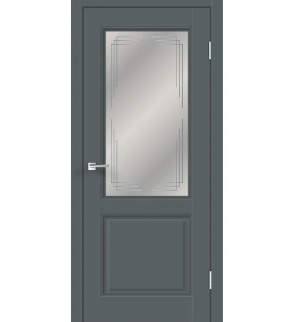 Межкомнатная дверь VellDoris  VILLA 2V Темно-серый эмалит