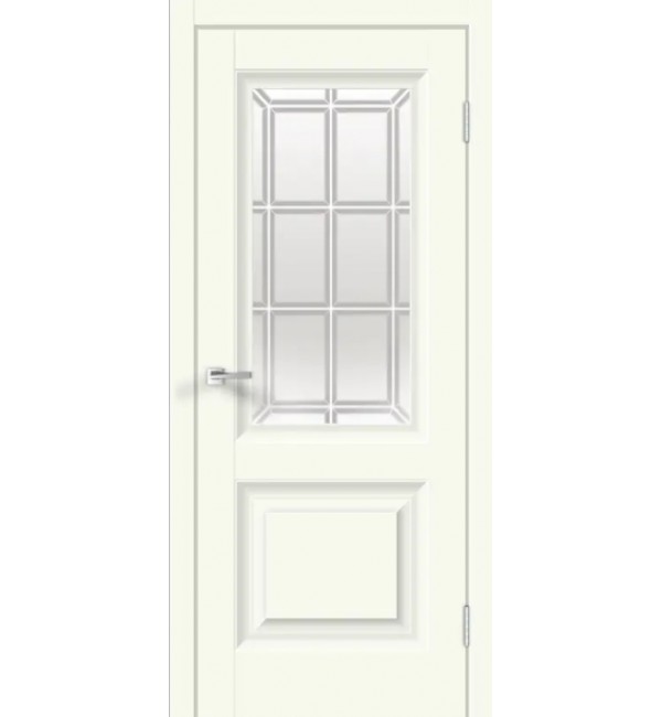 Межкомнатная дверь Velldoris ALTO 8 остекленное, покрытие эмалит, молочный