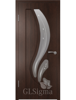 Межкомнатная дверь GL Sigma 82 ДО остекленная венге