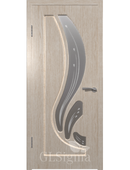 Межкомнатная дверь GL Sigma 82 ДО остекленная беленый дуб