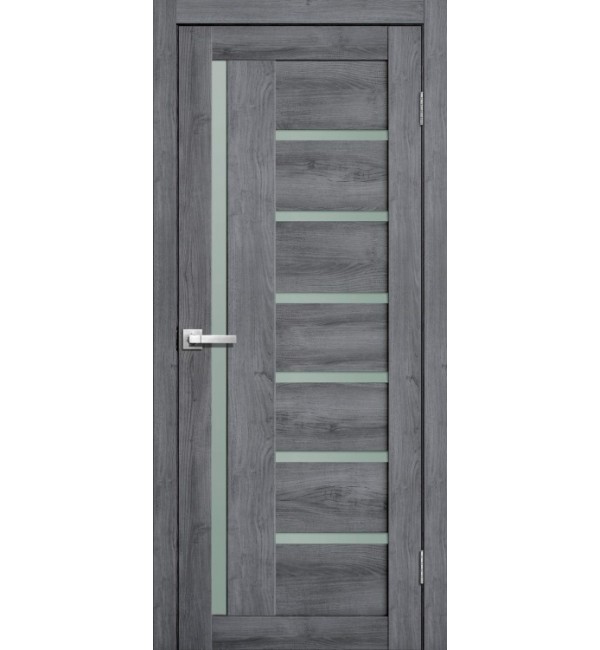 Межкомнатная дверь FlyDoors L17 (Дуб стоунвуд, стекло)