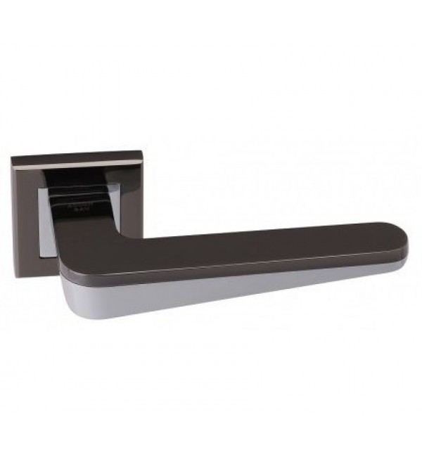 Дверная ручка ADDEN BAU ESPADA Q321 на квадратной розетке LACK NICKEL / CHROME черный никель / хром