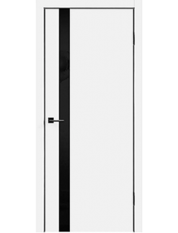 Межкомнатная дверь Velldoris GALANT Z  покрытие эмалит белый, черный лакобель