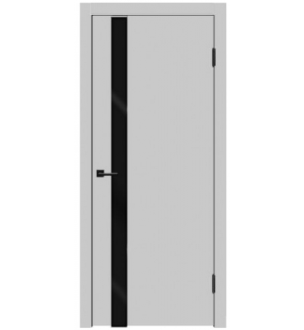 Межкомнатная дверь Velldoris GALANT Z покрытие эмалит, светло-серый , черный лакобель