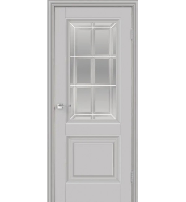 Межкомнатная дверь Velldoris ALTO 8 остекленное, покрытие эмалит, светло-серый