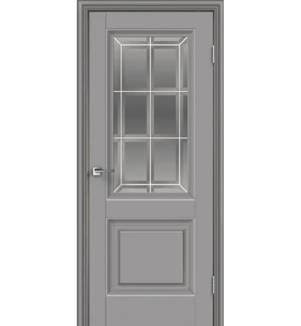 Межкомнатная дверь Velldoris ALTO 8 остекленное, покрытие эмалит, темно-серый