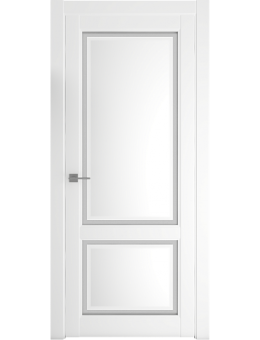 Межкомнатная дверь Афина 2 vinil белый стекло мателюкс
