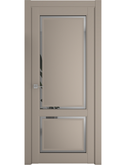 Межкомнатная дверь Афина 2 vinil серый зеркало грей