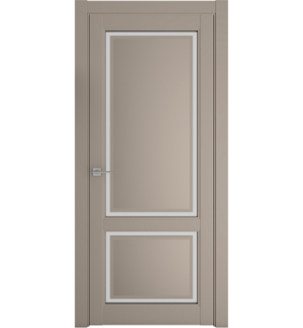 Межкомнатная дверь Афина 2 vinil серый стекло мателюкс