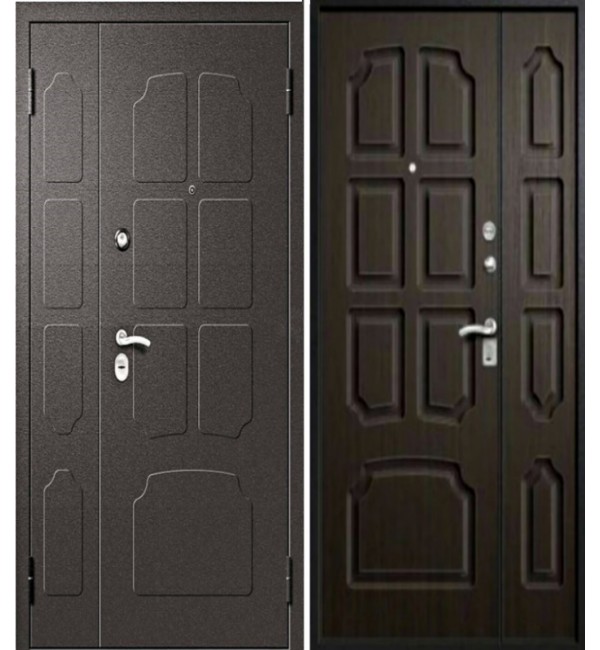 Входная дверь  Двустворчатая Александрит с МДФ, полотно 100мм