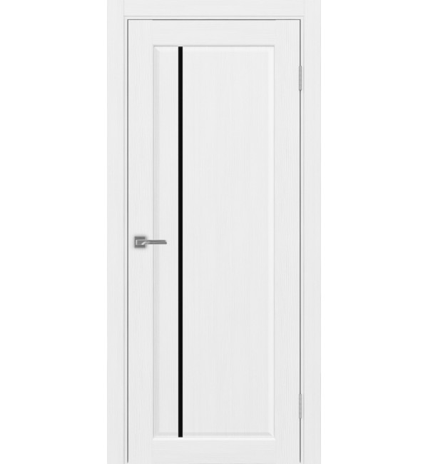 Межкомнатная дверь OPTIMA PORTE   Сицилия 411.12 белый лед черный лакобель
