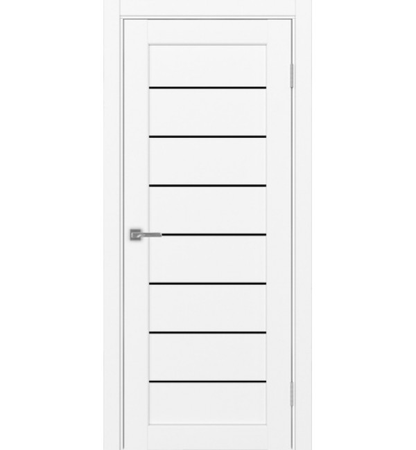 Межкомнатная дверь OPTIMA PORTE Парма 408.12 белый снежный черный лакобель