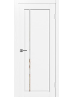 Межкомнатная дверь OPTIMA PORTE   Сицилия 411.12 белый снежный зеркало