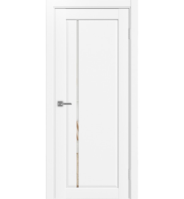 Межкомнатная дверь OPTIMA PORTE   Сицилия 411.12 белый снежный зеркало