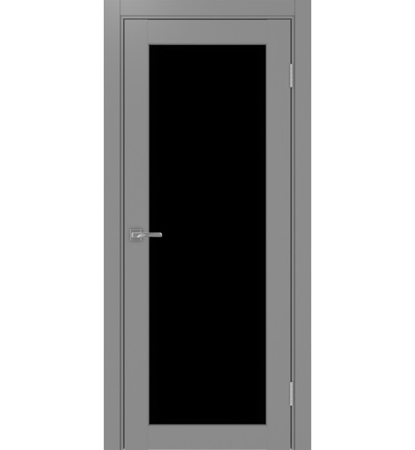 Межкомнатная дверь OPTIMA PORTE  Парма 401.2 серый черный акрилат
