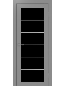 Межкомнатная дверь OPTIMA PORTE Турин 501АССSC.2 серый, LACчерное