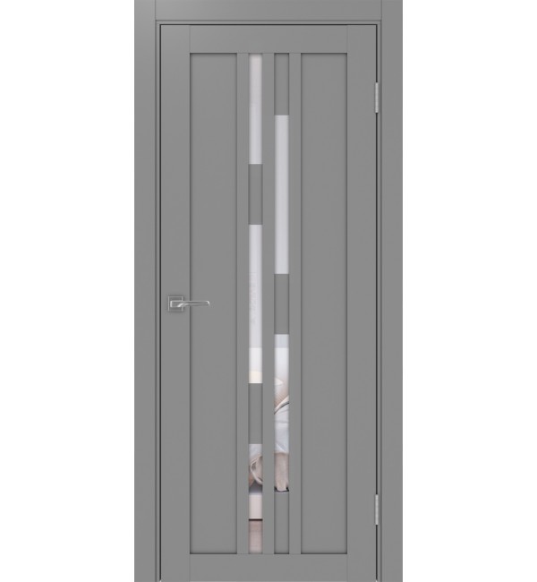Межкомнатная дверь OPTIMA PORTE Турин 551.121 серый, прозрачное