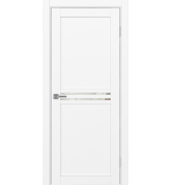 Межкомнатная дверь OPTIMA PORTE Турин 552.12 белый снежный, зеркало