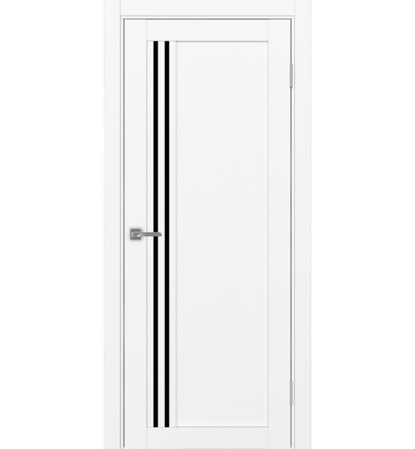 Межкомнатная дверь OPTIMA PORTE Турин 555.21 белый снежный, LACчерный