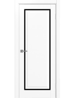 Межкомнатная дверь OPTIMA PORTE Тоскана 601С.21 белый снежный, LACчерный