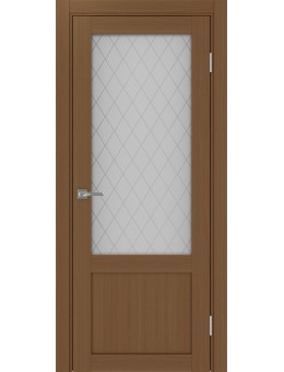 Межкомнатная дверь OPTIMA PORTE Турин 540ПФ.21 орех, кристалл