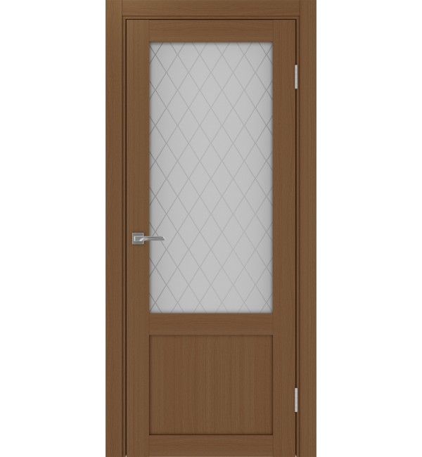 Межкомнатная дверь OPTIMA PORTE Турин 540ПФ.21 орех, кристалл
