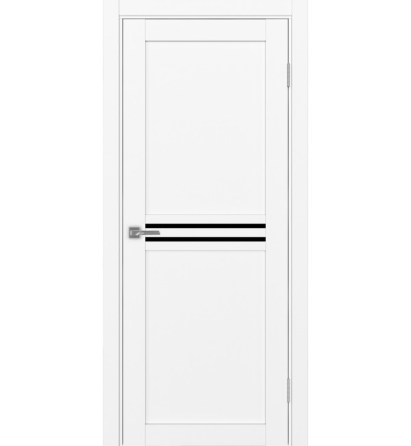 Межкомнатная дверь OPTIMA PORTE Турин 552.12 белый снежный, LACчерный