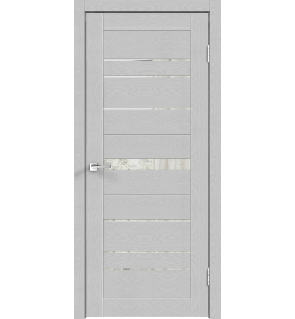 Межкомнатная дверь VellDoris  XLINE 10 грей эмалит текстурный/зеркало