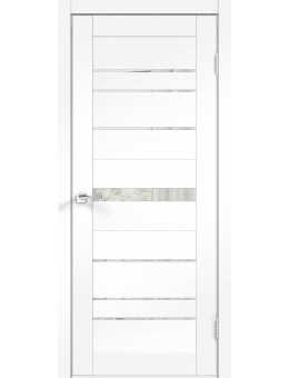 Межкомнатная дверь VellDoris XLINE 10 ясень белый структурный/зеркало