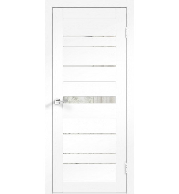 Межкомнатная дверь VellDoris XLINE 10 ясень белый структурный/зеркало