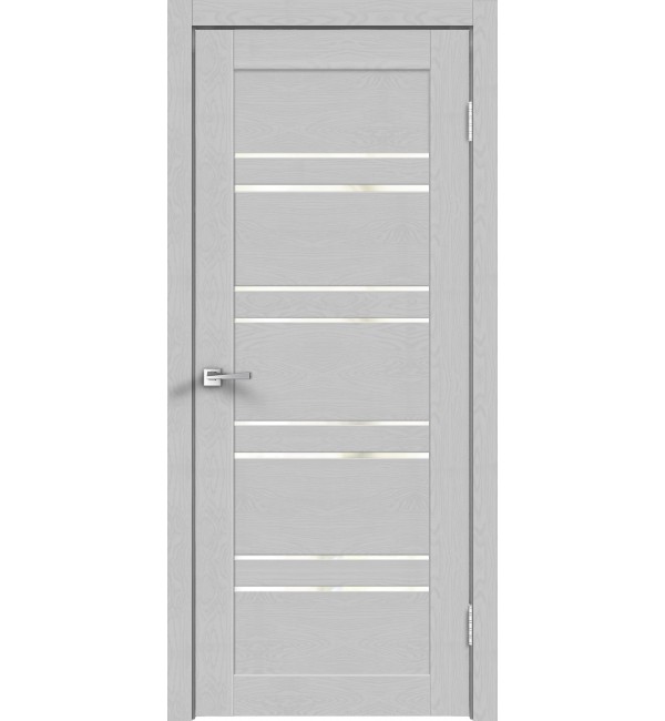 Межкомнатная дверь VellDoris LINEA 8 грей эмалит текстурный/зеркало