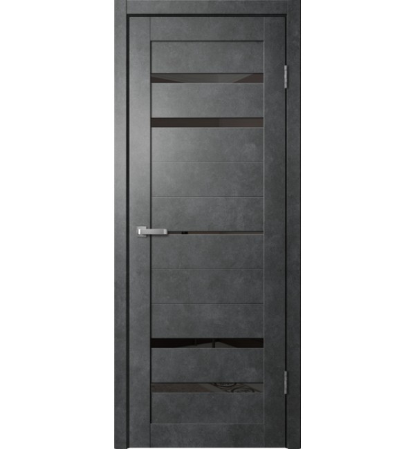 Межкомнатная дверь FlyDoors модель Barn 3 темный бетон