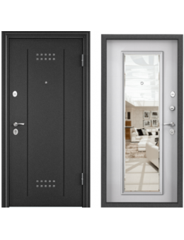 Входная дверь TOREX DELTA PRO MP Темно-серый букле графит DL-2/ПВХ Лиственница белая DМ