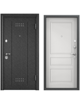 Входная дверь TOREX DELTA-100 Черный шелк DL-2 /КТ Белый D25